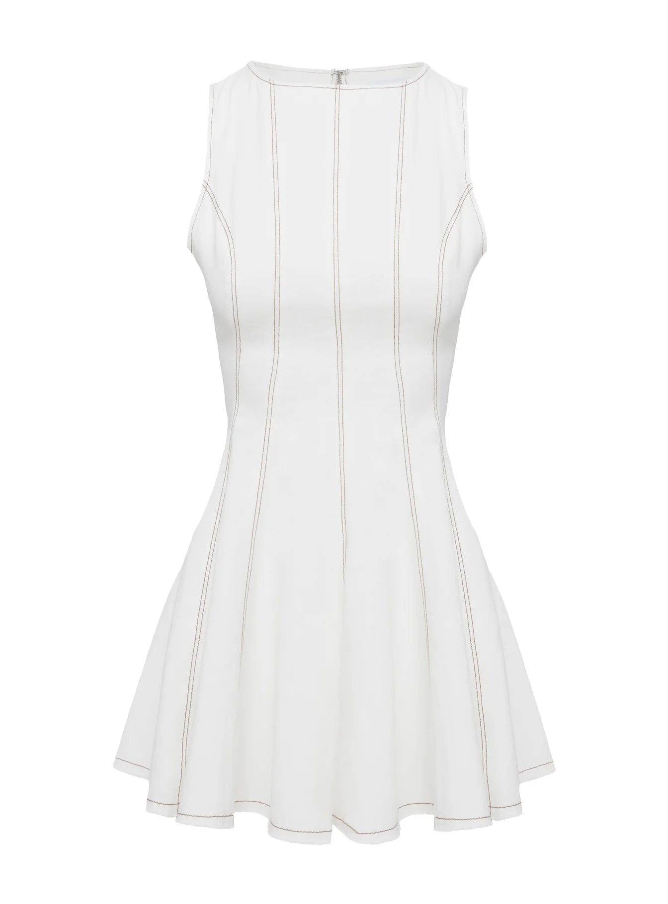 Composure Pleat Mini Dress White